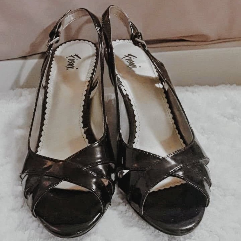 Fioni Open Toe Black Dress Womens Shoes Size 7.5